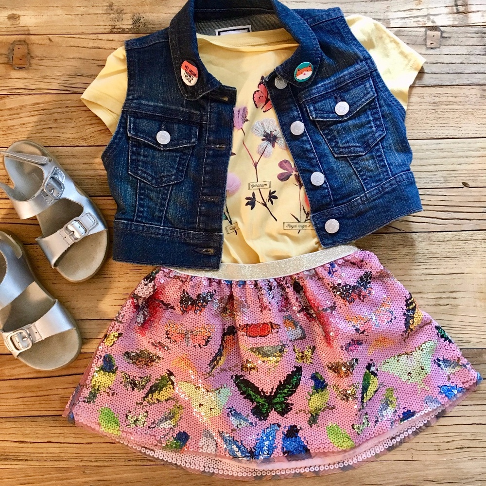 Beautiful nature girl sequin skirt